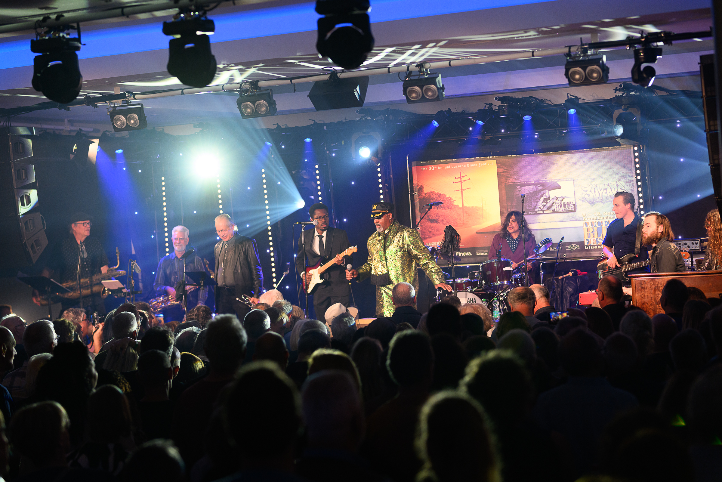 DSC 7792-20251114 Fr Dallas Blues   Soul Revue  TuTu Jones, Gregg A. Smith   Captain Jack Watson with The Texas Horns